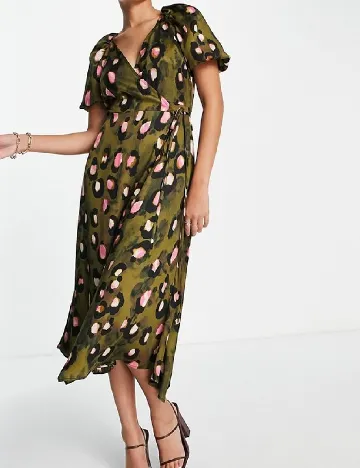 Rochie medie ASOS, verde