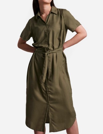 Rochie medie Pieces, verde