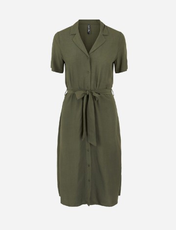 Rochie medie Pieces, verde