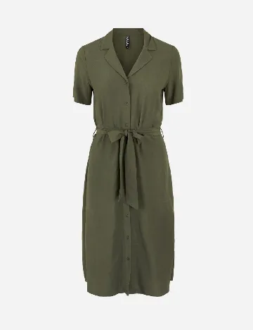 Rochie medie Pieces, verde