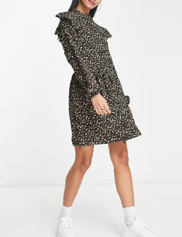 Rochie scurta Jacqueline de Yong, floral print Floral print