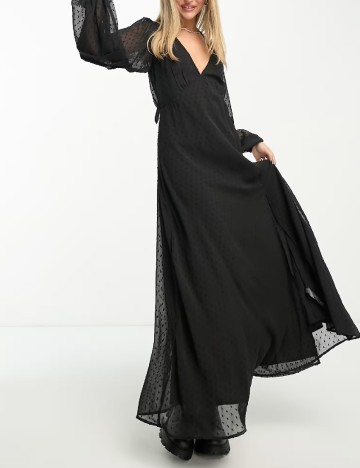 Rochie lunga Miss Selfridge, negru