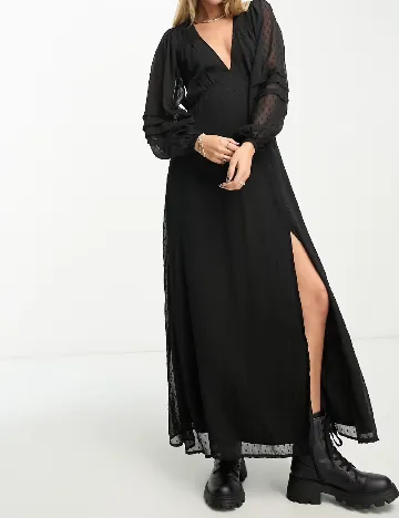 Rochie lunga Miss Selfridge, negru