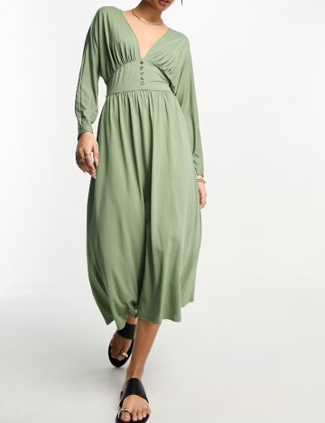 Rochie medie ASOS, verde