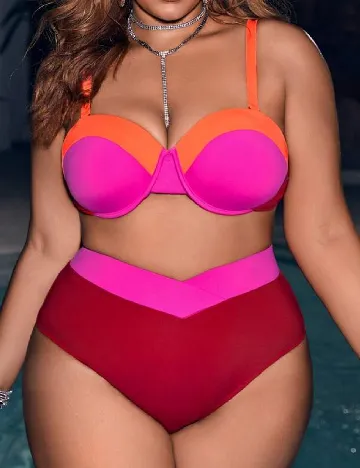 Costum de baie SHEIN CURVE, mix culori Mix culori
