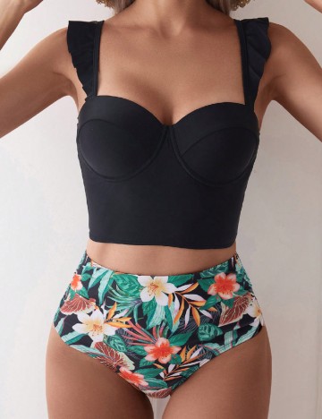Costum de baie SHEIN, mix culori