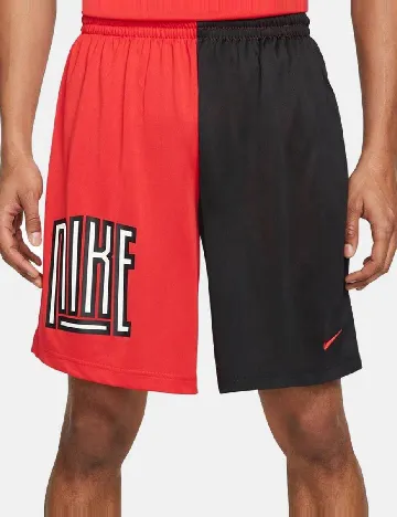 Pantaloni scurti Nike, rosu/negru Negru