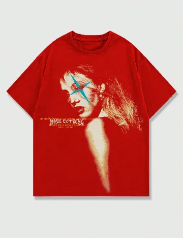 Tricou Romwe, rosu Rosu