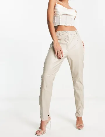 Pantaloni I SAW IT FIRST, bej