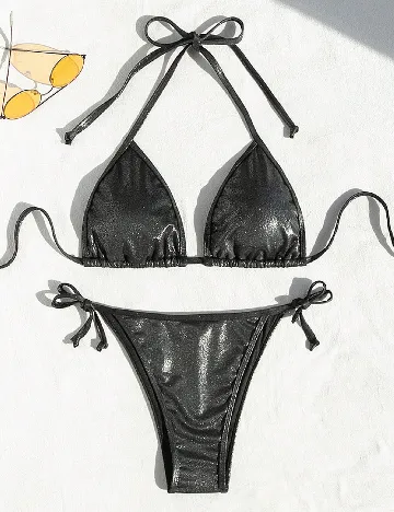 Costum de baie SHEIN, negru Negru