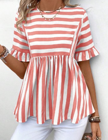 Bluza SHEIN, roz/alb