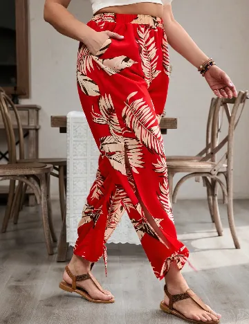 Pantaloni SHEIN CURVE, rosu Rosu