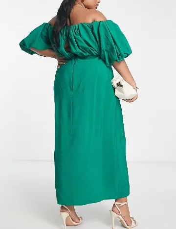 Rochie lunga ASOS Curve, verde