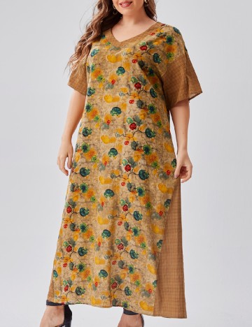 Rochie lunga SHEIN CURVE, maro