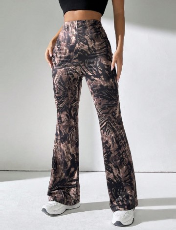 Pantaloni SHEIN, negru/maro