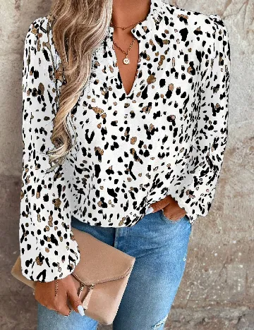 Bluza SHEIN CURVE, alb Alb
