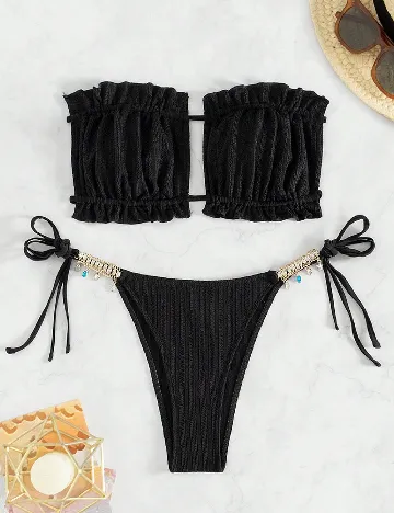 Costum de baie SHEIN, negru Negru