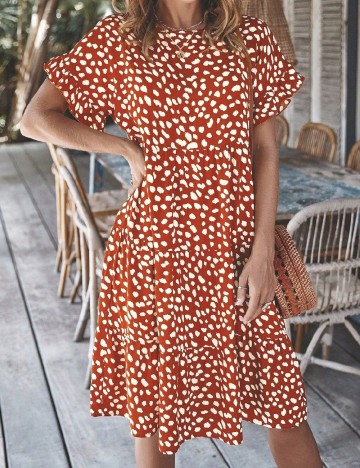 Rochie scurta SHEIN, portocaliu