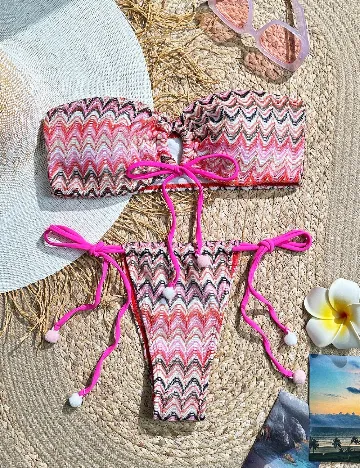 Costum de baie SHEIN, roz