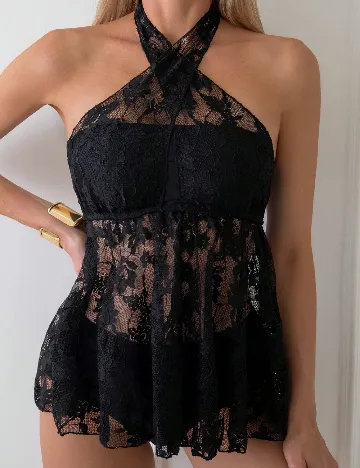 Costum de baie SHEIN, negru Negru