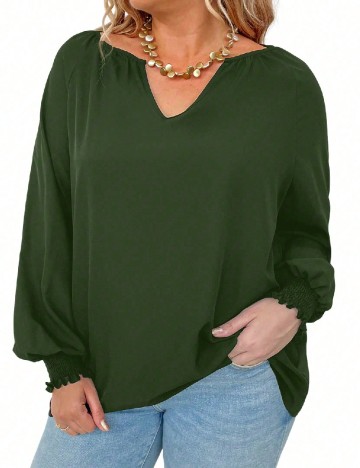 Bluza SHEIN CURVE, verde