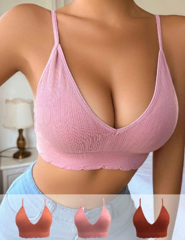 Set bustiere 3 bucati SHEIN, mix culori