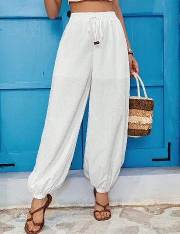 Pantaloni SHEIN, alb Alb