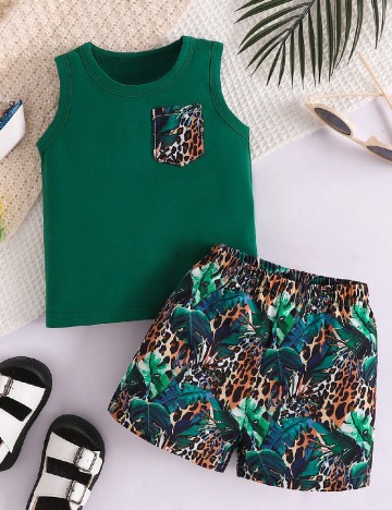 Compleu Shein Kids, verde