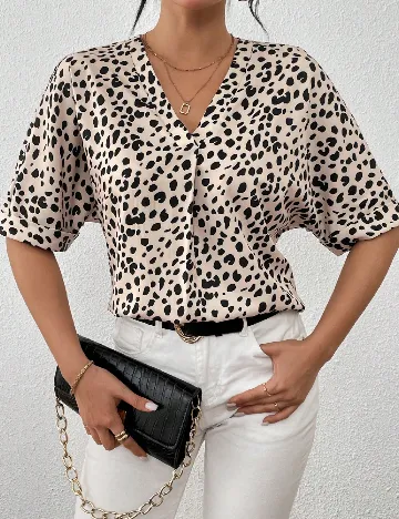 Bluza SHEIN, crem/negru Crem
