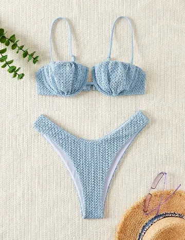 Costum de baie SHEIN, bleu Albastru