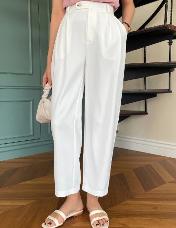 Pantaloni Dazy, alb