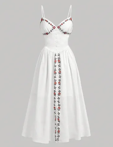 Rochie medie SHEIN, alb Alb