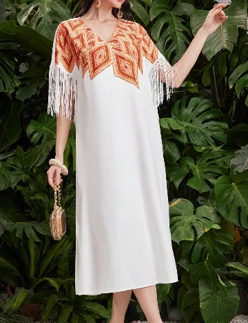 Rochie medie SHEIN, alb Alb