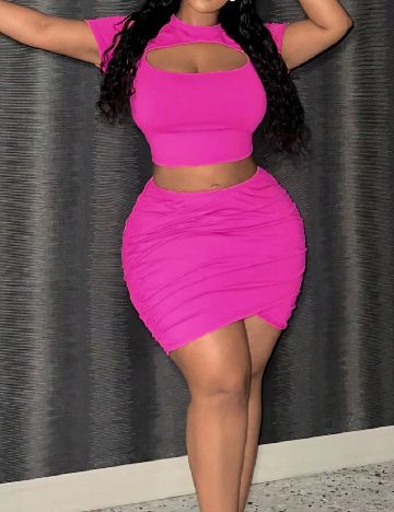 Compleu SHEIN CURVE, roz