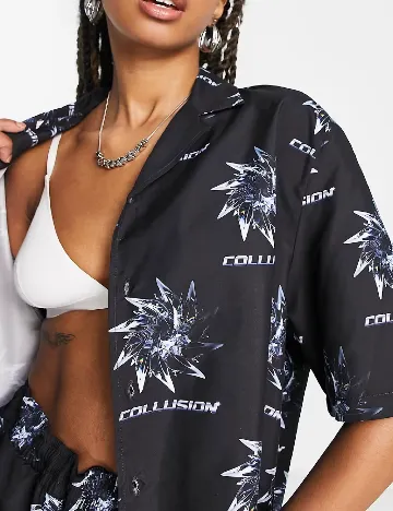 Camasa COLLUSION, negru