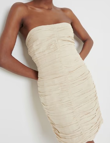 Rochie scurta Pretty Lavish, crem