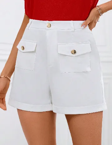 Pantaloni scurti SHEIN, alb