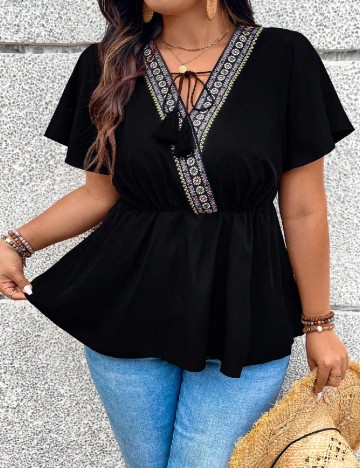 Bluza SHEIN CURVE, negru