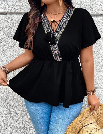Bluza SHEIN CURVE, negru Negru