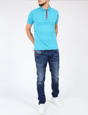 Tricou Tommy Hilfiger, albastru Albastru