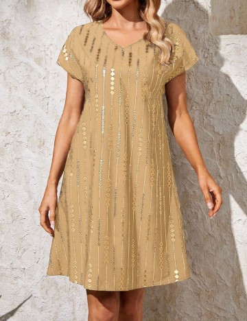 Rochie scurta Emery Rose, crem