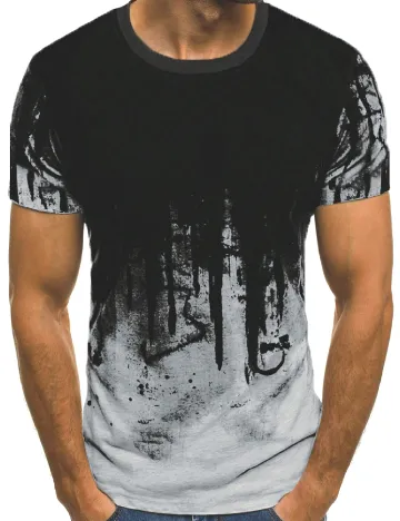 Tricou SHEIN, gri/negru Negru