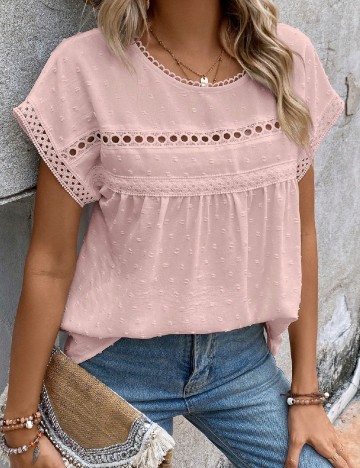 Tricou Emery Rose, roz pal
