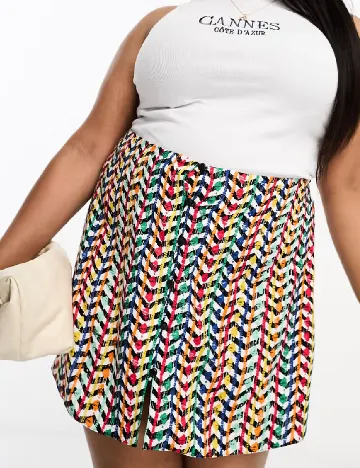 Fusta ASOS Curve, mix culori Mix culori