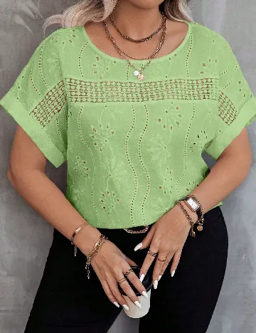 Tricou SHEIN CURVE, verde Verde