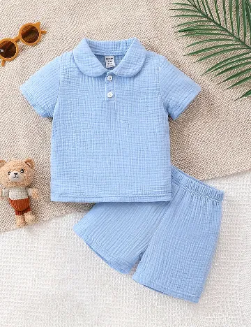 Compleu Shein Kids, albastru Albastru