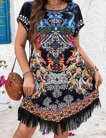 Rochie scurta SHEIN CURVE, mix culori