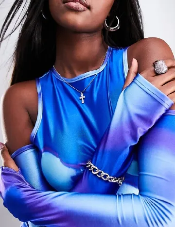 Rochie scurta AsYou, albastru Albastru