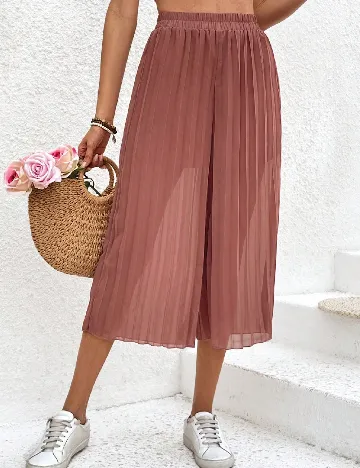 Pantaloni SHEIN, roz pudra inchis Roz