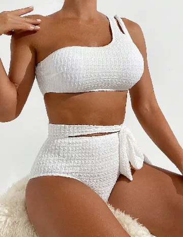 Costum de baie SHEIN, alb Alb